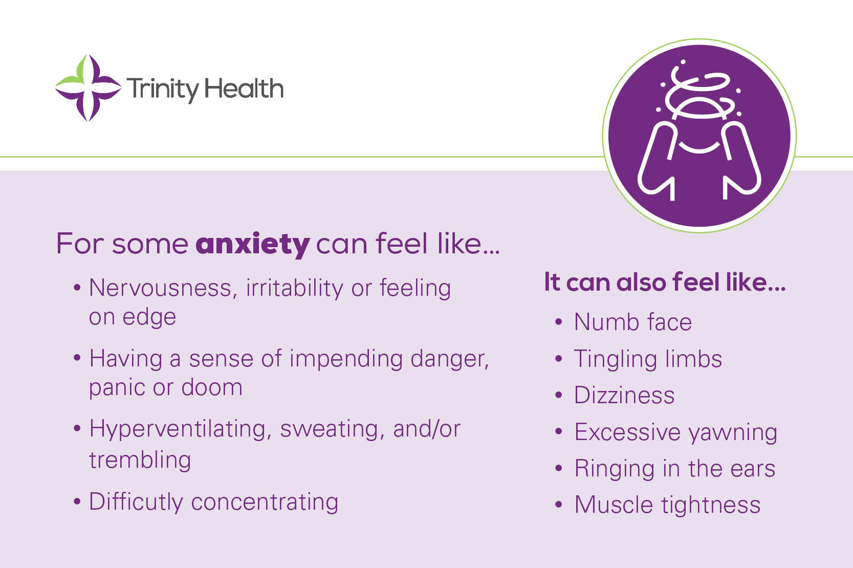 List of Anxiety Symptoms and what it can feel like