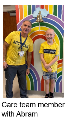 Care team member with Abram